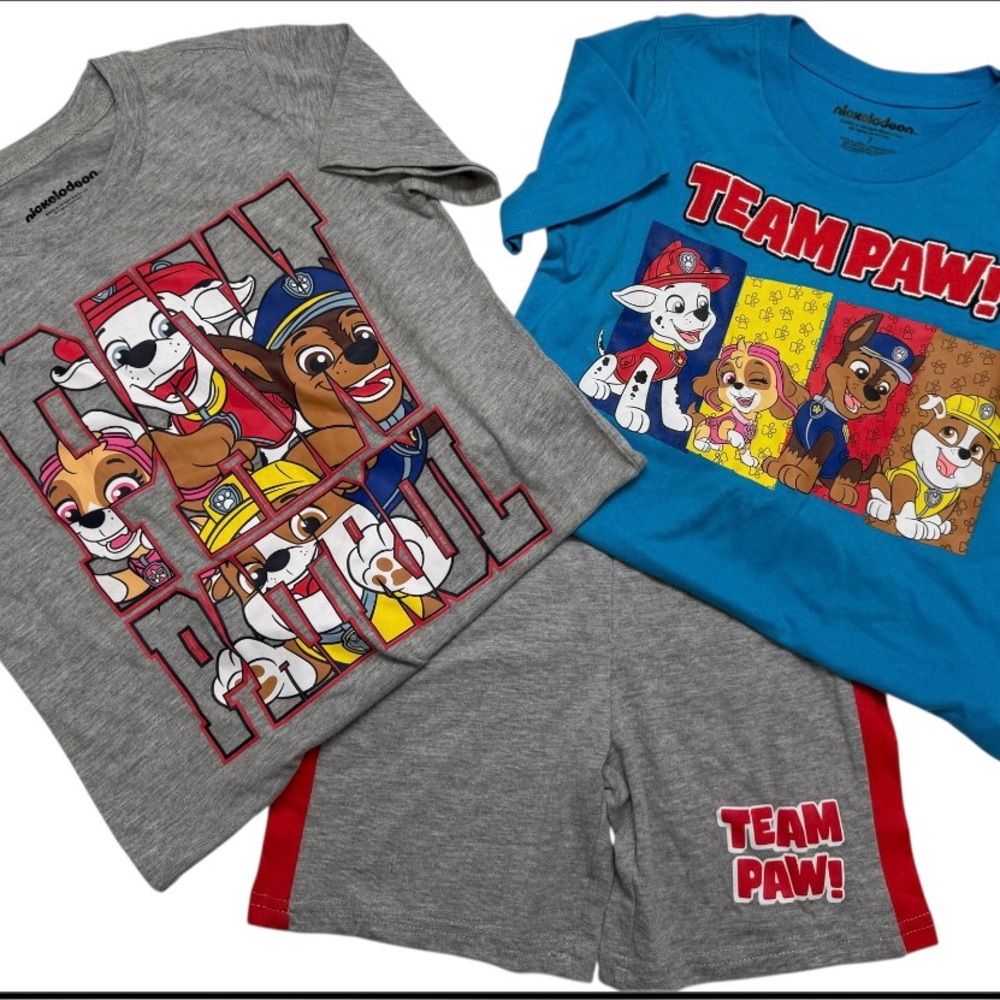 Nickelodeon Blue/Gray Paw Patrol Bundle Shorts Outfit For The Summer Sz(7)
